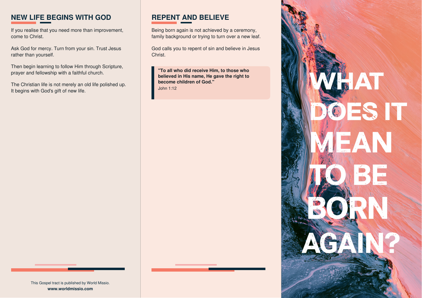 Preview of What Does It Mean to Be Born Again? gospel tract