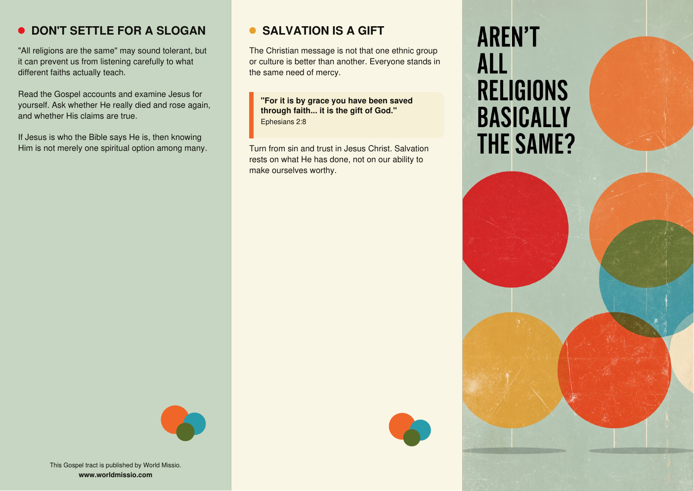 Preview of Aren't All Religions Basically the Same? gospel tract