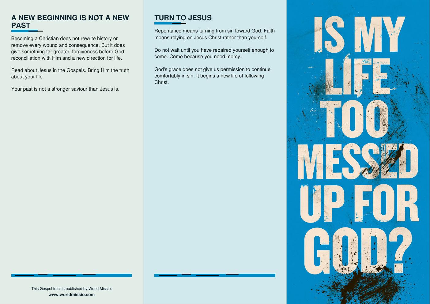 Preview of Is My Life Too Messed Up for God? gospel tract