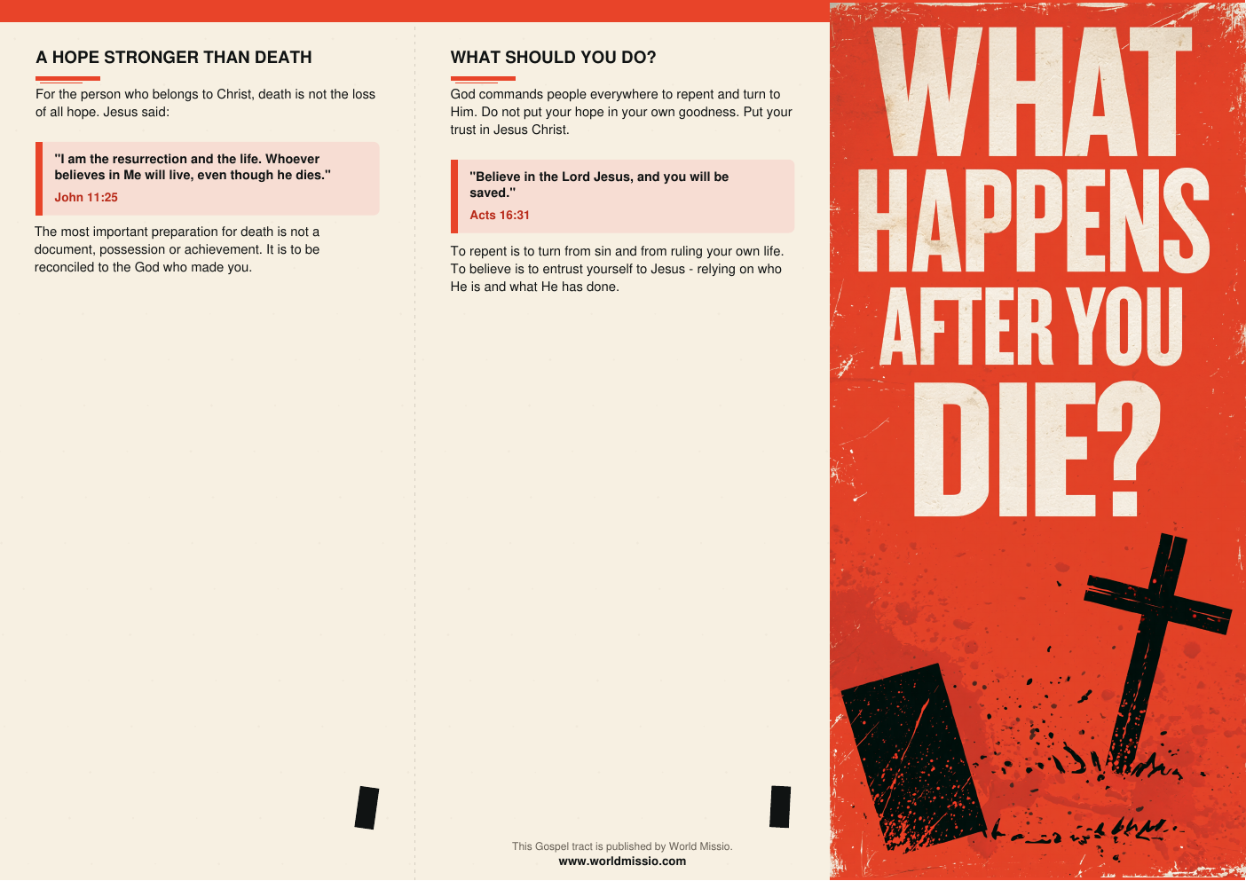 Preview of What Happens After You Die? gospel tract