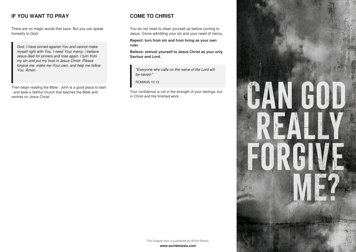 Preview of Can God Really Forgive Me? gospel tract