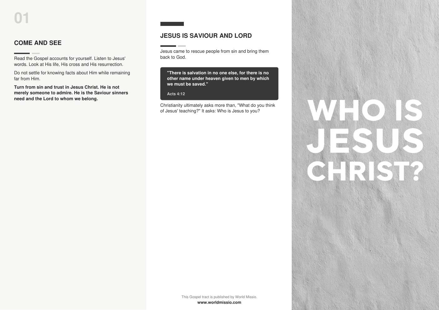 Preview of Who Is Jesus Christ? gospel tract